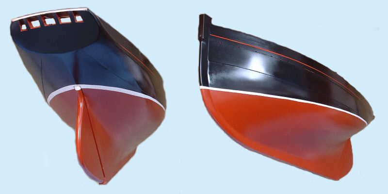 Hull completed from below